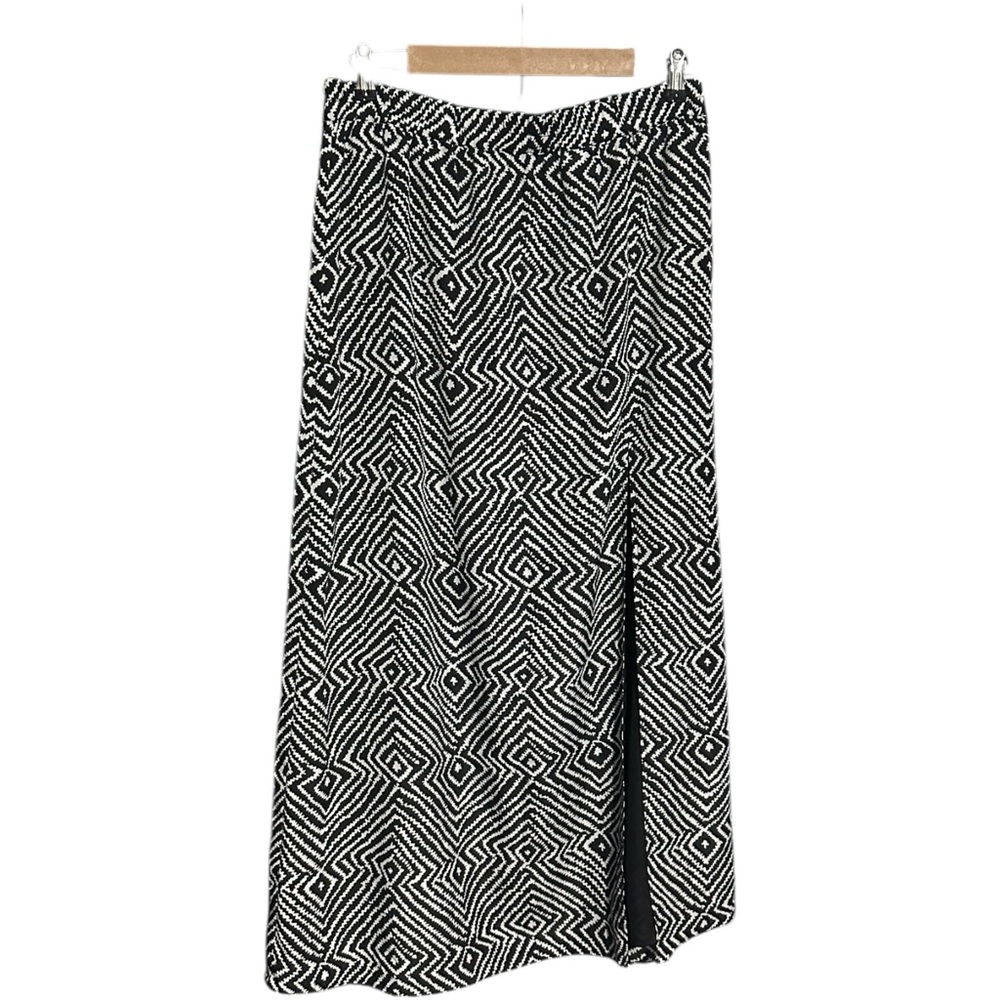MICHAEL Michael Kors Black and White Geometric Maxi Skirt
